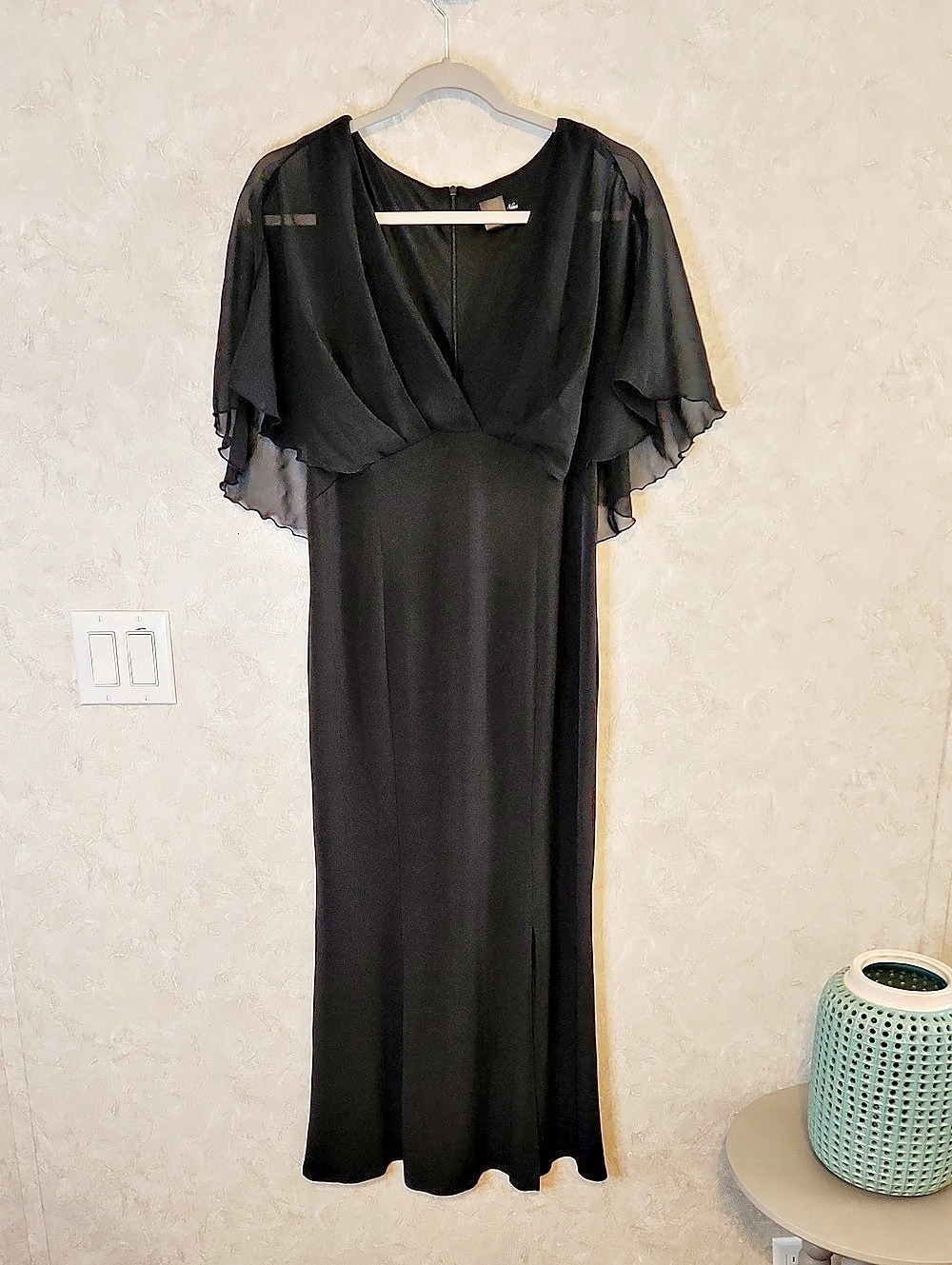 Alexa B Black Maxi Dress Size 14P Like New